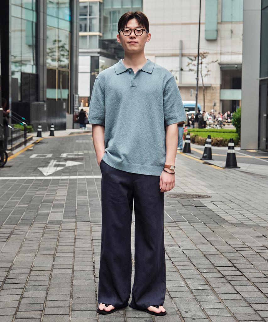 STCO Diems Cool Touch Boucle Short Sleeve Knit_Blue (Oversized)_Dktxb06Osl