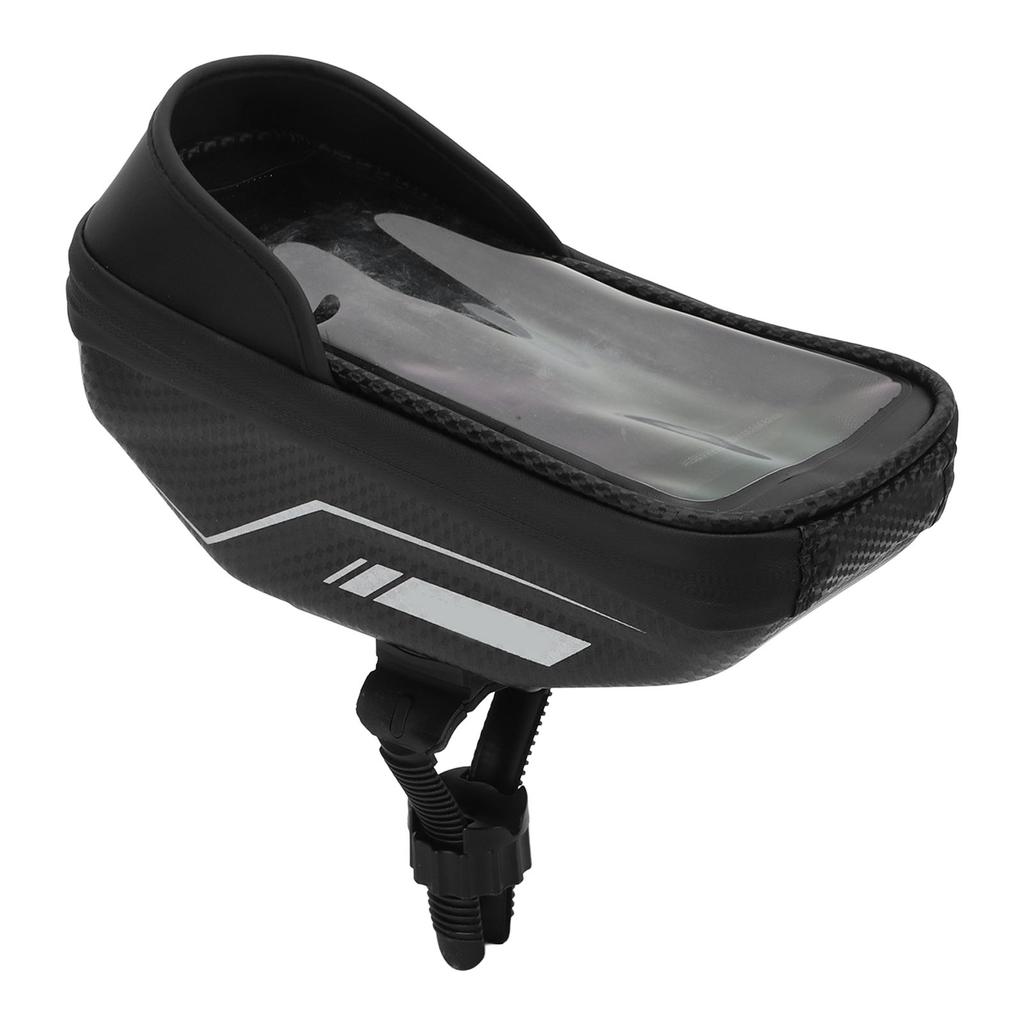 Bike Phone Bag EVA TPU Sun Visor Sensitive Touch Waterproof Zipper Easy Installation Bike Frame Bag for 7in Phone