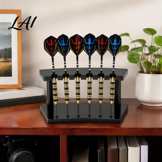 Wall Mounted Dart Rack Holder Stand with 6 Slot Durable Acrylic Organizer Compact Professional Display Rack for Game Room Storage And Organization