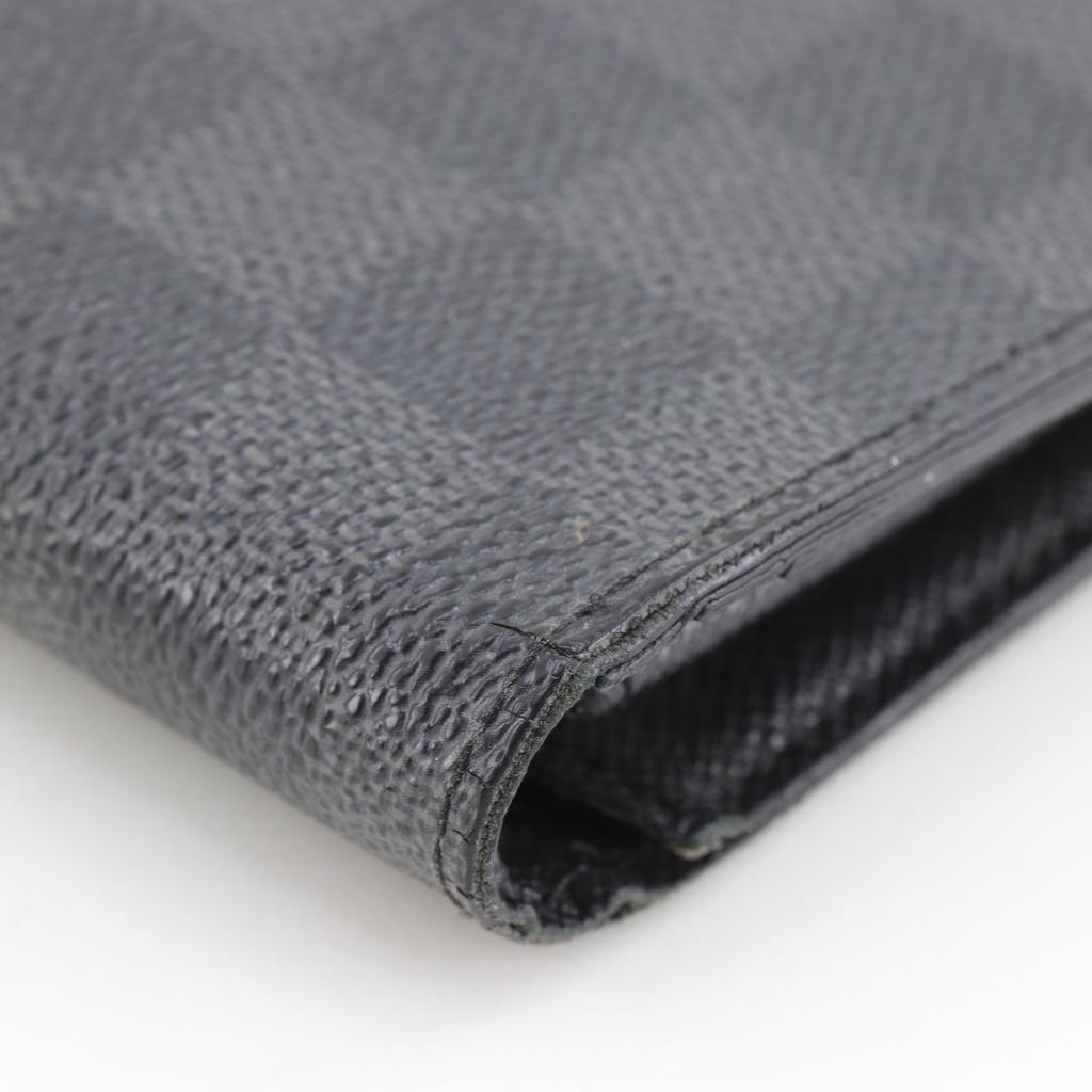 Louis Vuitton Brazza кошелек Портмоне N62665 черный Холст Damier Grafitto мужской Б/у