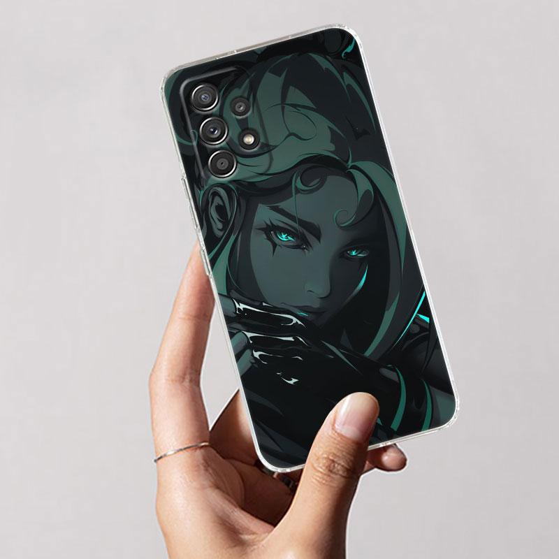 Горячая игра Неон Valorant Killjoy Чехол для телефона для Samsung Galaxy A56 A57 A37 A55 A54 A36 A35 A26 A25 A16 A17 A07 A52 A34 A21s