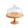 Transparent Wooden Cake Stand Glass Cover Cake Display Stand Cheese Stand Butter Box  Afternoon Tea