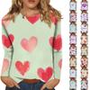 Women's Casual Fashion Sexy Comfortable Valentine's Day Printed Round Neck Long Sleeve Top