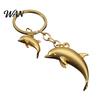 Keychain Charm Pendant Zinc Alloy Dolphin Design Key Chain Easy to Hang Electroplated Metal Ring Backpack Car Accessory