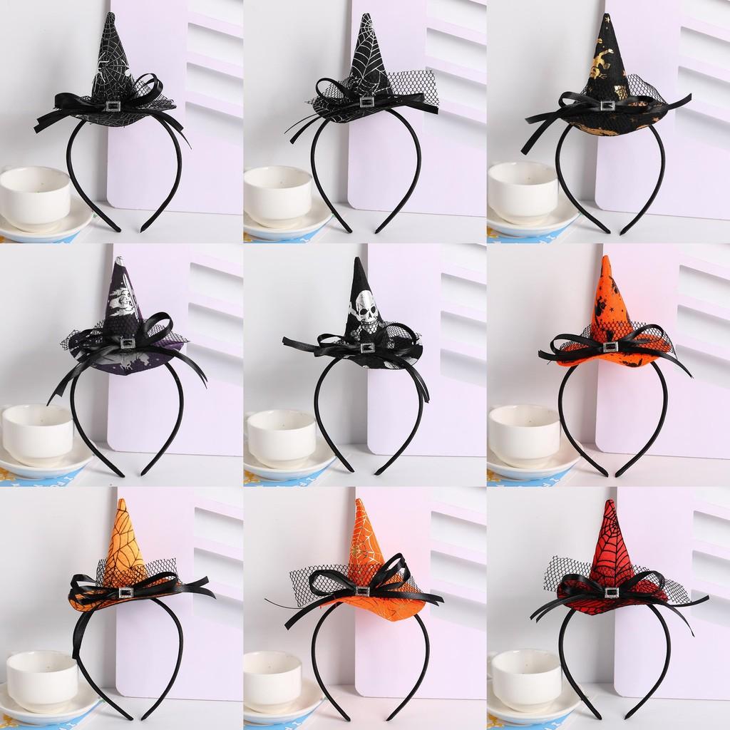 Аксессуар для волос на Хэллоуин ручной работы с пауком и шляпой ведьмы для косплея и вечеринок