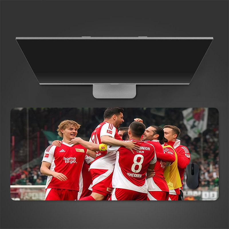Union Berlin Players Mouse Pad, Large Gaming Desk Mat, Non-slip XXL Mousepad for Laptop & Tablet, Mini PC Playmat with Stitched Edges