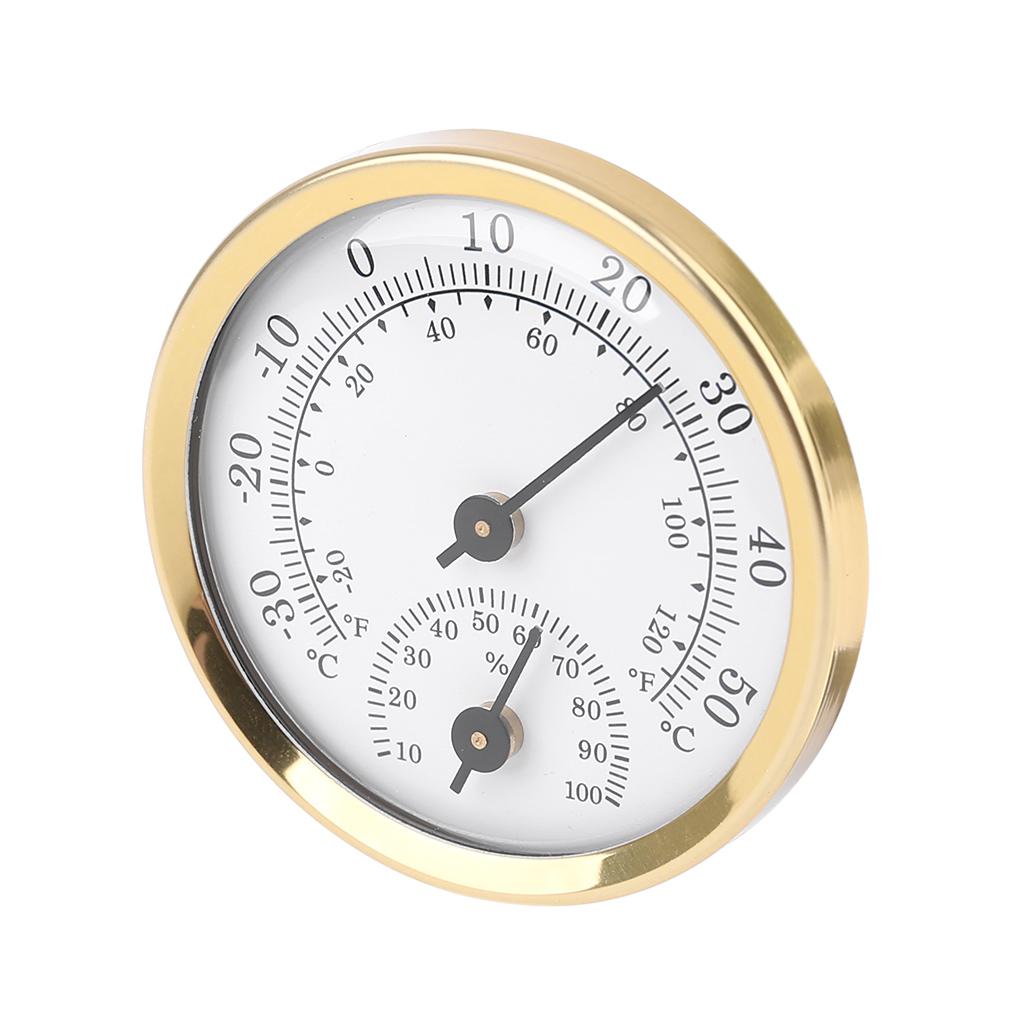 2 In 1 Temperature Humidity Gauge Analog Hygrometer 58mm Diameter for Schools Shopping Malls Warehouses High-accuracy