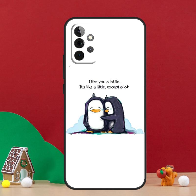 Чехол с милым рисунком пингвина для Samsung Galaxy A17 A06 A16 A56 A36 A54 A34 A14 A52 A32 A13 A23 A33 A53 A15 A35 A55