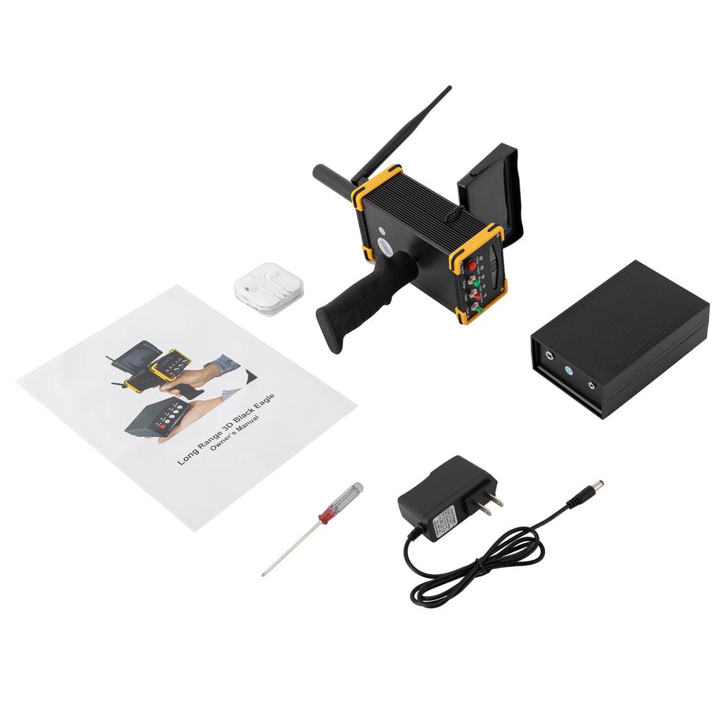 Профессиональный металлоискатель для золота и серебра, дальность 3248 футов, глубина 52,5 фута с ЖК-дисплеем, автоматический поиск 360° для поиска сокровищ