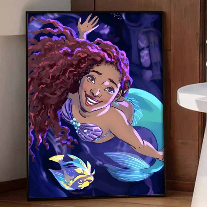 Disney Алмазная живопись 5D Сделай сам Ариэль Алмазная живопись Искусство Набор для алмазной живописи Подарок для взрослого/новичка Идея для подарка Творческий декор для дома