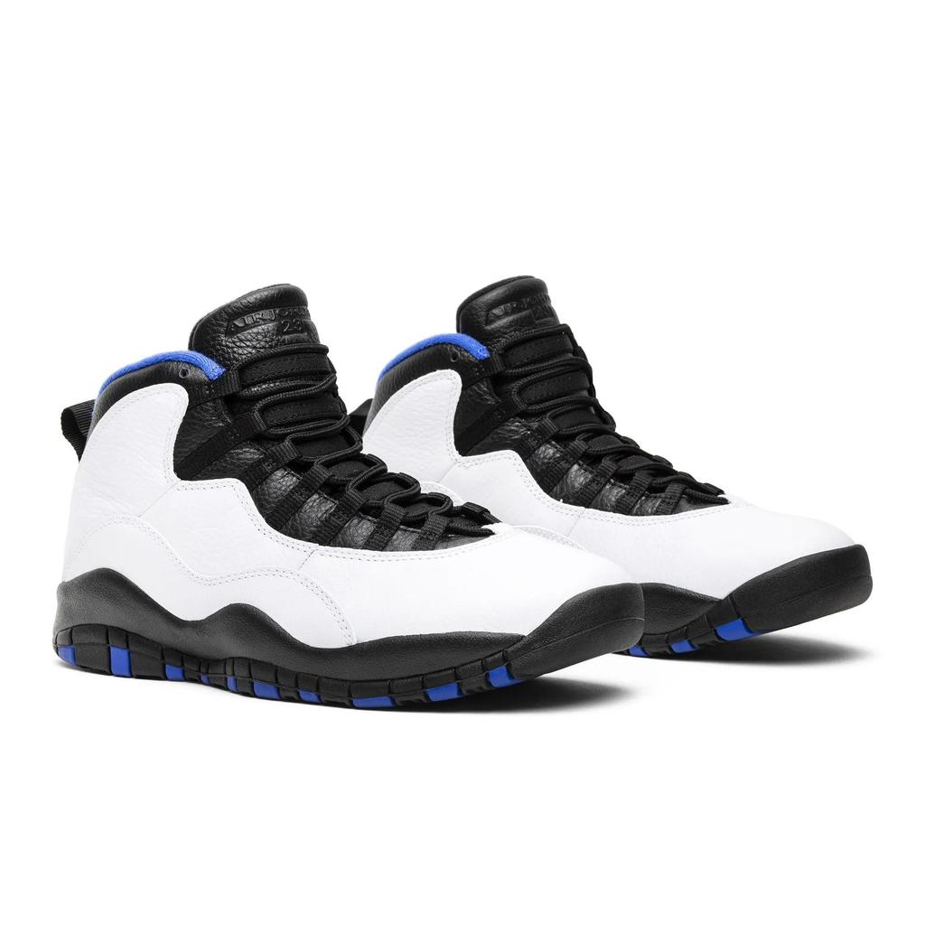 Air Jordan 10 Retro 'Orlando' 2018 (Unisex) White / Black-Royal-Metallic Silver Vintage Basketball Shoes 310805 108