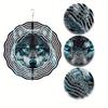 Wolf Wind Spinner 3D Metal Wind Chime for Garden Patio Outdoor Decor Holiday Gift for Halloween Thanksgiving Christmas