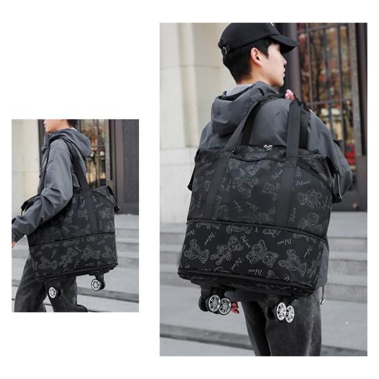 Водонепроницаемая дорожная сумка на колесах, большая вместимость, прочная, легкая в использовании, универсальная, расширяемая, чемоданная сумка для багажа