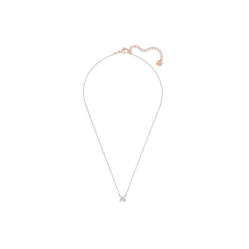 Swarovski Колье серии Attract с квадратным бриллиантом для женщин, розовое золото 5510698
