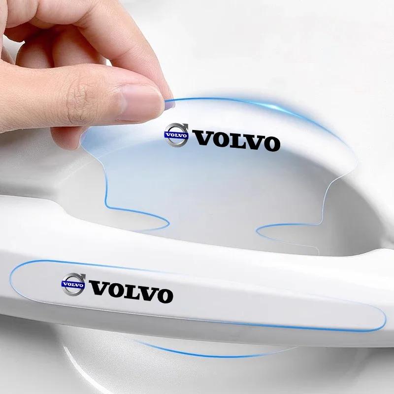 dnfuk5 8Pcs Transparent Car Door Handle Protector Bowl Sticker for Volvo C40 V60 V40 XC90 S60 C30 XC60 V50 V70 S90 XC40 S80 V90 S40 S90