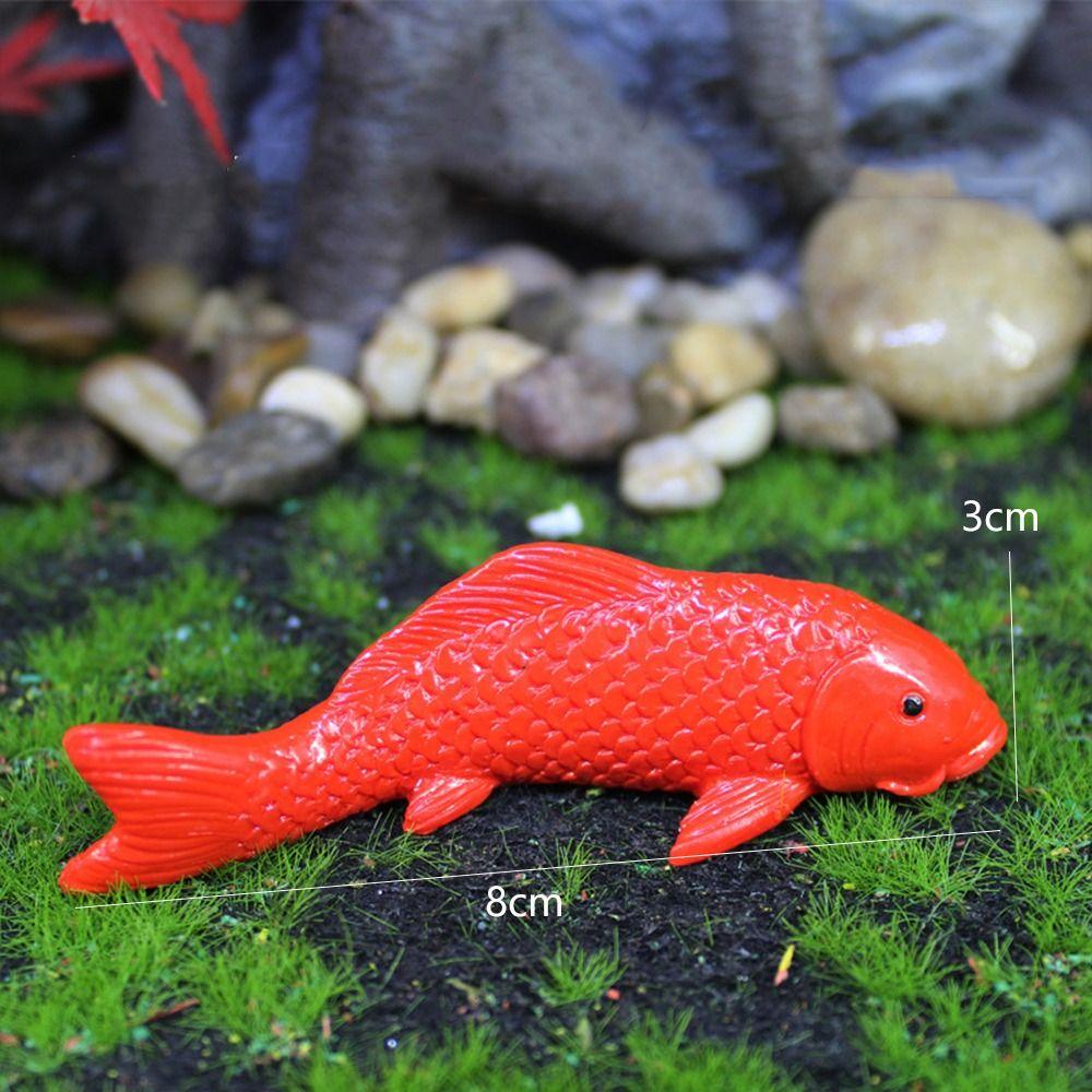 Товары для вечеринки Мультяшное Мини-украшение в виде карпа кои Смоляные поделки Имитация фигурок карпа DIY Милая маленькая статуэтка рыбки Аквариум