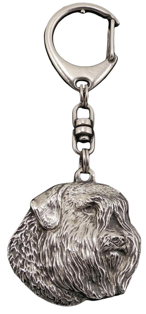 Бувье-де-Фландр, Фландрская скотогонная собака - Посеребренный брелок с собакой в подарочной коробке, украшение для сумки, подвеска для рюкзака от бренда Art-Dog