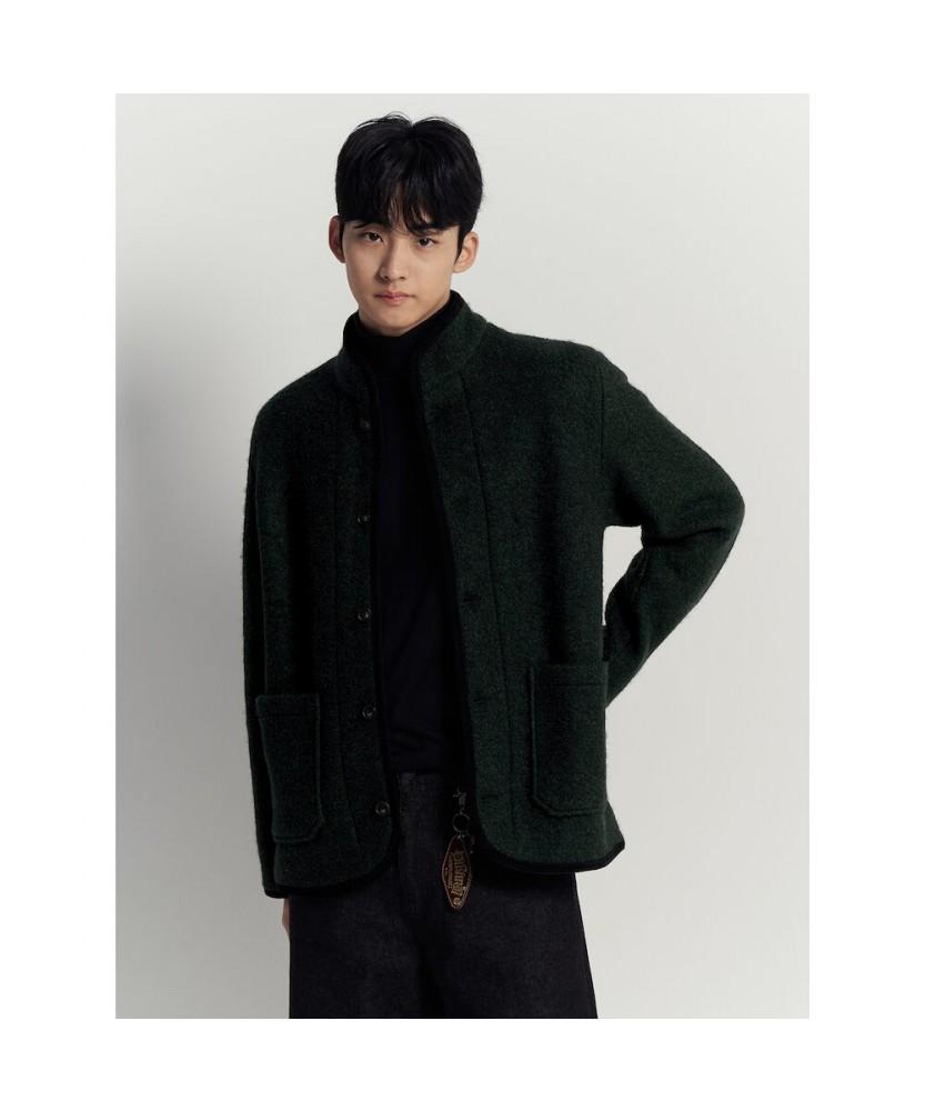 Beanpole Men Fleece Button-Up Cardigan Green