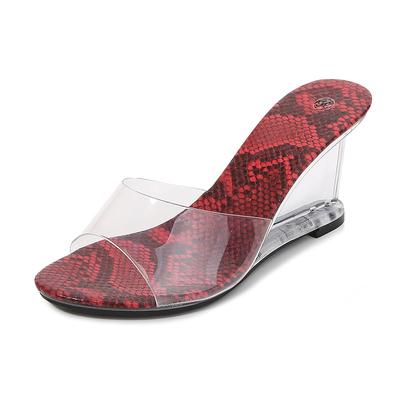 Римские двойные тапочки. Женская обувь на высоком каблуке. Женские тапочки на скошенном каблуке. LFD-1098-86.