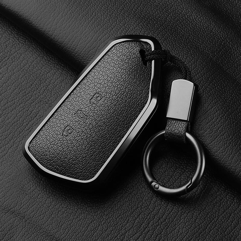 AAABP1 Goatskin Car Key Case Cover For Volkswagen Golf 8 MK8 ID.3 ID.4 Cupra Skoda Octavia A8 SEAT Leon MK4 2020 2021 Formentor Tarraco