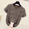 Summer Elegant Fashion Harajuku Slim Fit Tops Loose Sport Casual All Match T-shirts O Neck Printed Short Sleeve T-shirts