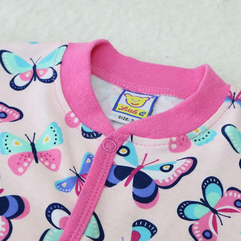 Комбинезоны с длинными рукавами для мальчиков и девочек из чистого хлопка Детские костюмы Летняя и осенняя одежда Одежда для новорожденных Новый стиль