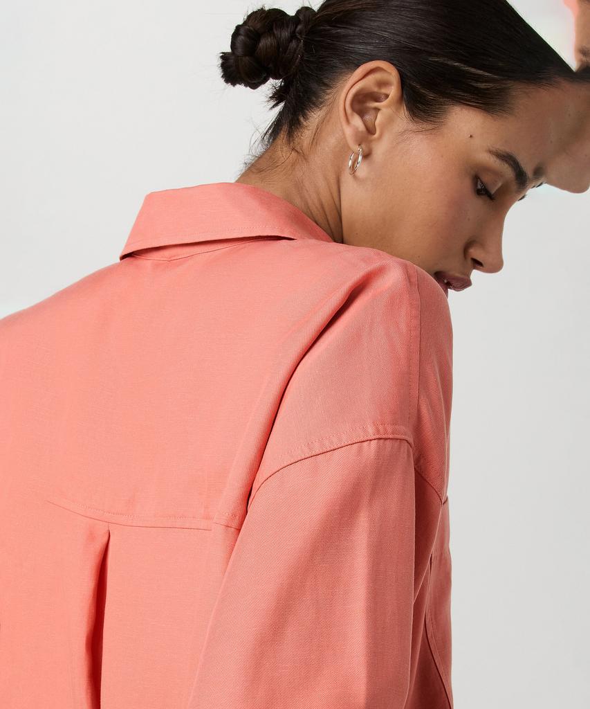 VUORI [Women'S] Tressels Twill Button-Up_Orange Red Vr26121067