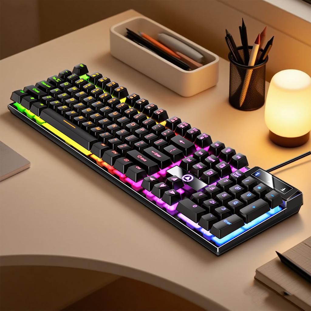 YINDIAO K500 Проводная игровая клавиатура для ноутбуков, настольных ПК, офисные аксессуары, низкопрофильная игровая клавиатура с цифровым блоком