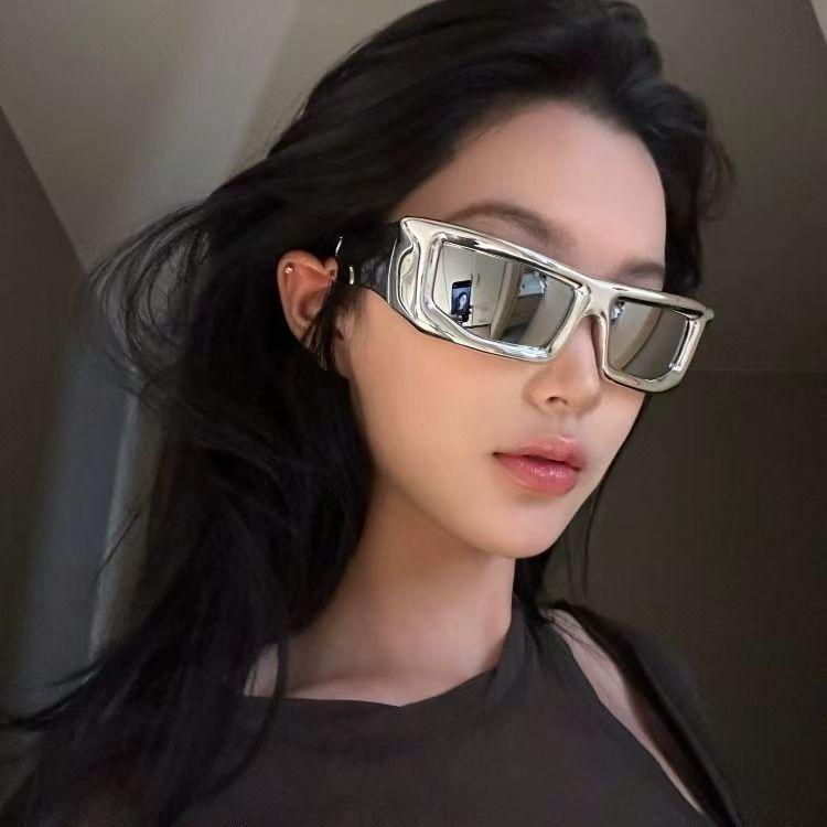 Новые Персонализированные Киберпанк Солнцезащитные очки Модные Женские Уличные Велосипедные Очки Мужские Летние Очки с Защитой от УФ-лучей