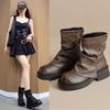 Популярные короткие ботинки ботинки Мартина женские 2025 новые осенне-зимние на платформе французские короткие ботинки британские вестерн-ботинки