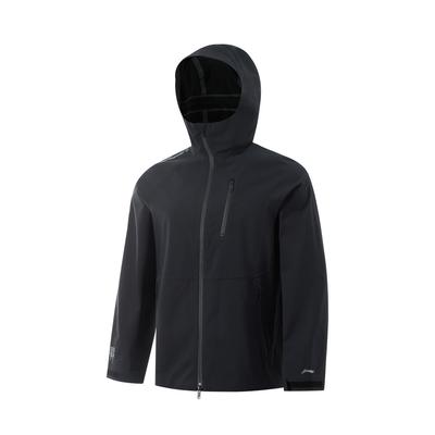 Li Ning CF Protection Series ветрозащитная куртка для походов на открытом воздухе Hard Shell унисекс куртки черные AEMU049-2