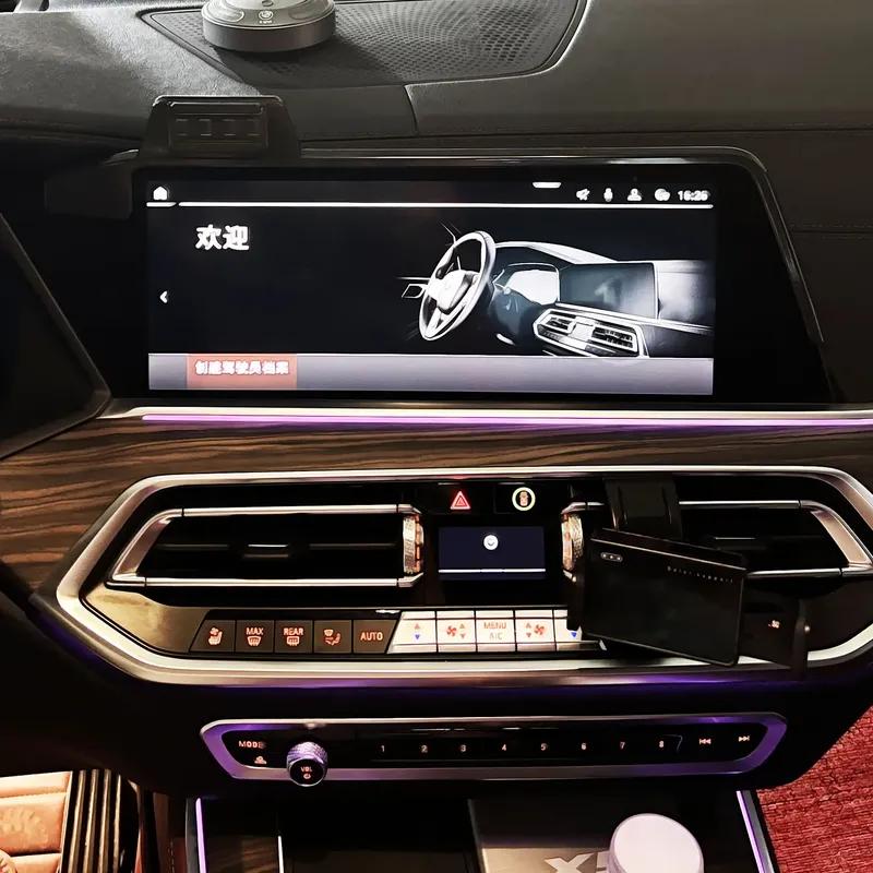 Для BMW X7 G07 Автомобильный держатель для телефона Крепление для мобильного телефона Беспроводная зарядка Гравитационное крепление Фиксированная база для экрана