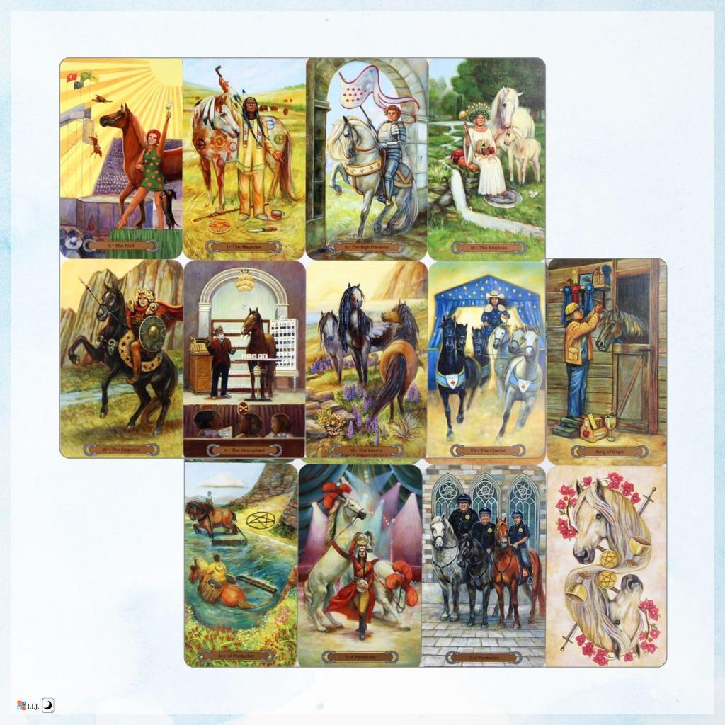 I.I.J Unbridled Spirit Tarot, Waite Edition, 78 Cards, Horse, Tarot Reading, with Japanese Instructions, Authentic Product