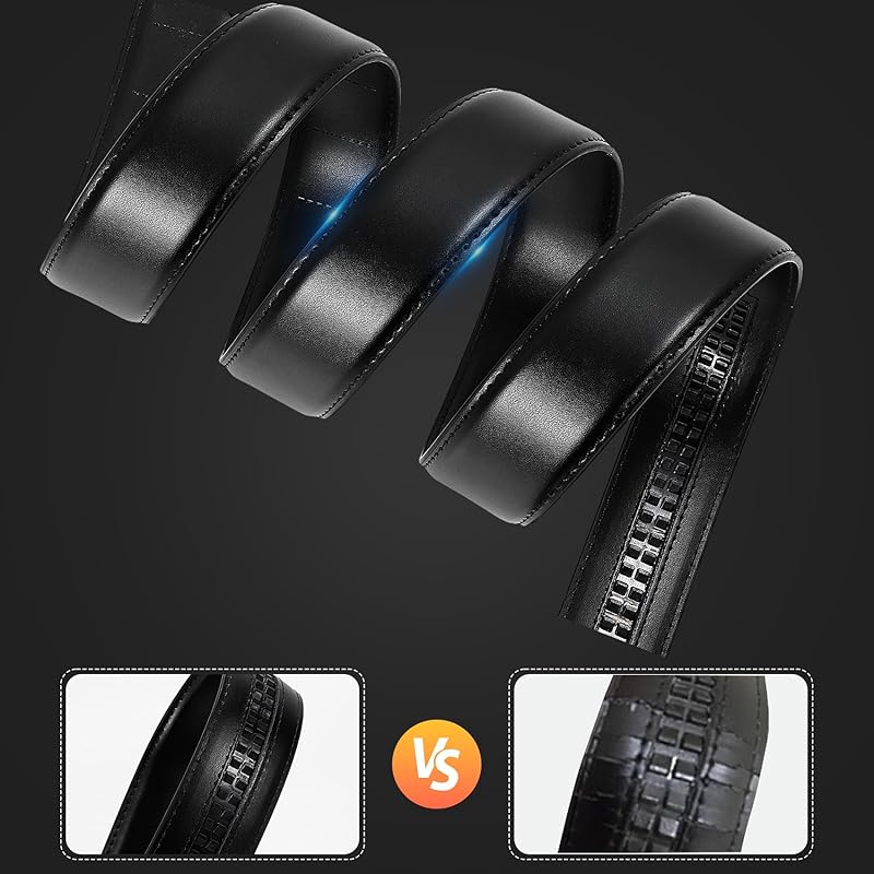 [JASGOOD] ремень мужской [Комфорт для замены только Obi] Тип с автоматической блокировкой Ширина 3,5 см 130 см большой размер коровья кожа Прочный размер регулируется бизнес Для