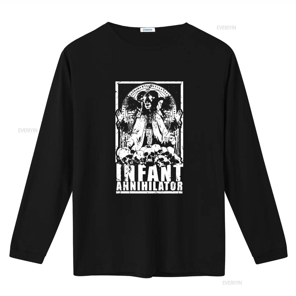 INFANT ANNIHILATOR Футболка Goat Lord в стиле хэви-метал с дизайном в виде черепа для смелых модных заявлений винтажная стирка мужская