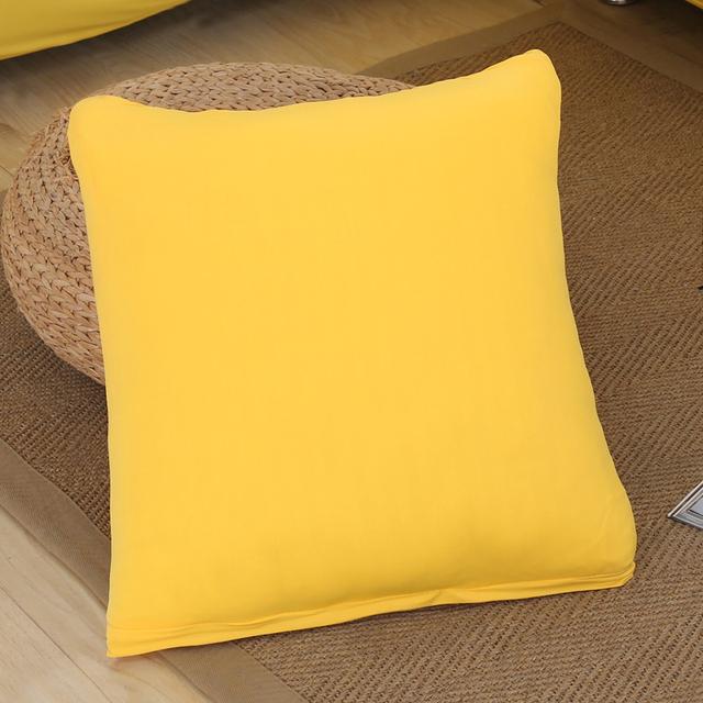 Эластичная эластичная подушка с однотонным принтом Cojines Decorativos Para Sofa Capa De Almofada Coussin De Salon Housse De Cous