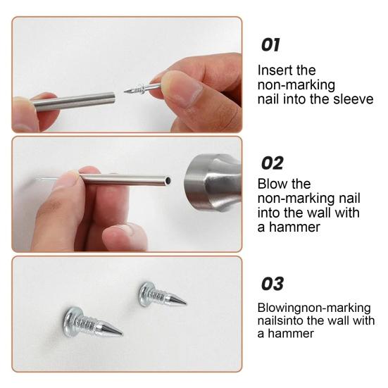 100 шт./кор. Двойная головка, гвоздь для плинтусов, бесшовный гвоздь с гильзой, инструмент для плинтуса из цельного дерева, двухсторонний гвоздь, невидимый винт безопасности