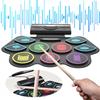 Electronic Drum Set with Drum Sticks and Pedals Portable Practice Drum Pad Kit BT Electric Drum Set for Kids Boy Birthday Gifts