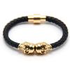 The New Men's Cowhide Ghost Head Bracelet Style High-quality Skull Bracelet