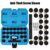 Removal Install Socket Car Disassembly Tool Locking Key Socket Lug Nut Wheel Lock Lugnut For BMW 22PCS Anti-Theft Screw Sleeve