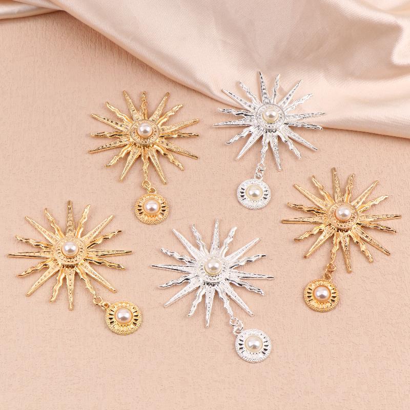 10 шт. Барочный стиль Жемчужная подвеска Подсолнух Ювелирные изделия Сделай сам Свадебная одежда Бант Ювелирные украшения Декоративные аксессуары