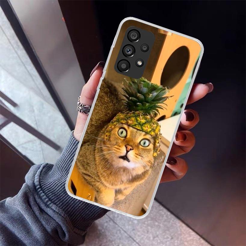 Забавный чехол для телефона с мемами про кошек Для Samsung Galaxy A52 A51 A50S A32 A22 A12 A02S A72 A71 A31 A70 A30S Note 20 Ultra 10 Plus S10 G