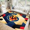 Villarreal FC Design Crystal Velvet Carpet Cozy Non?Slip Printed Rug For Bedroom Living Room Entrance