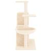 Cream Colored Cat Tree with Sisal Scratching Posts 83 cm