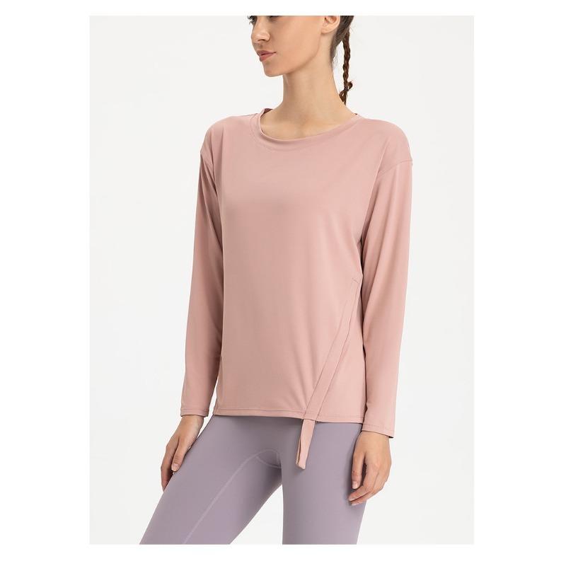 Женский свободный топ с длинным рукавом для занятий йогой
