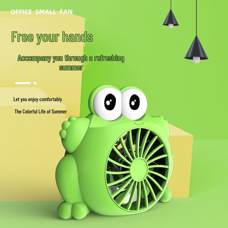 USB Rechargeable Mini Frog Fan for Desktops & Dorms