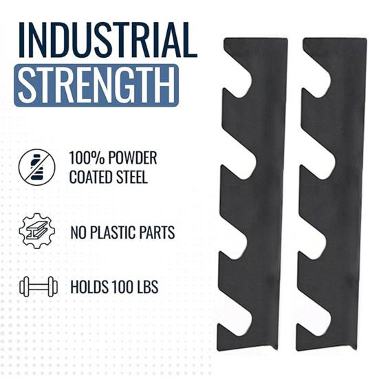 1 Pair Garden Tool Organizer Storage Rack 100lbs Load-capacity Wall Mount Garden Tool Metal Hanging Rack Storage Shelf