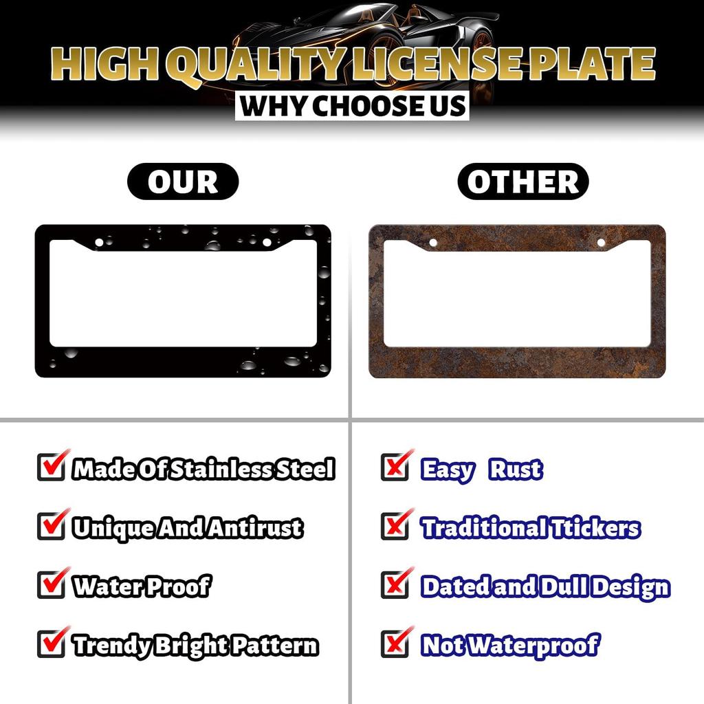 Funny License Plate Frame Hit Me I Need The Money License Plate Holder Stainless Steel License Plate Car Accessory Personalise License Plate