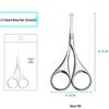 Stainless Steel Curved Nose Hair & Eyebrow Scissors for Men & Women