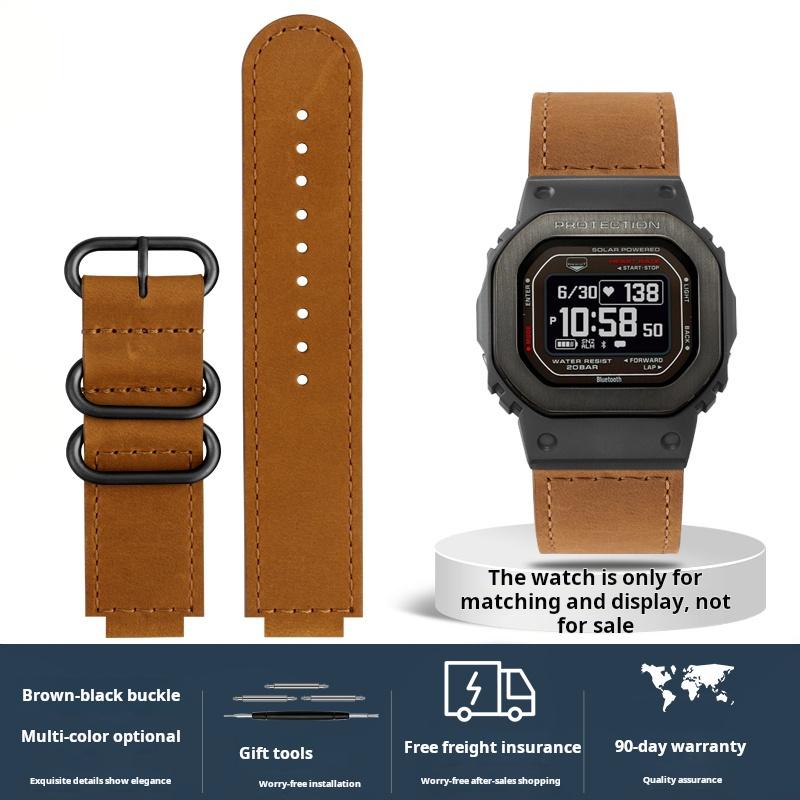 Модифицированные ретро-ремешки для часов из коровьей кожи для Casio G-SHOCK 3516 DW-H5600 DW-H5600MB с выпуклым концом кожаный ремешок для часов черный коричневый браслет